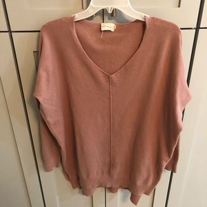 V-Neck Mauve Sweater